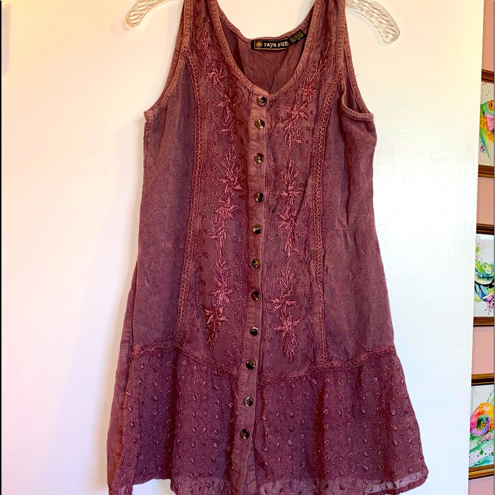 VINTAGE Raya Sun deep purple sundress
